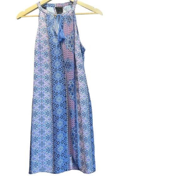 Pink Rose. Women’s Multicolor Knee Length Dress With Keyhole Back. Size Medium. - Picture 1 of 8